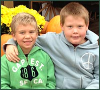 Photo of two elementary-school age boys