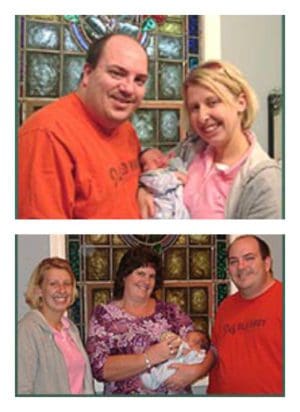 Adoptive parents holding new baby at Lifetime Adoption