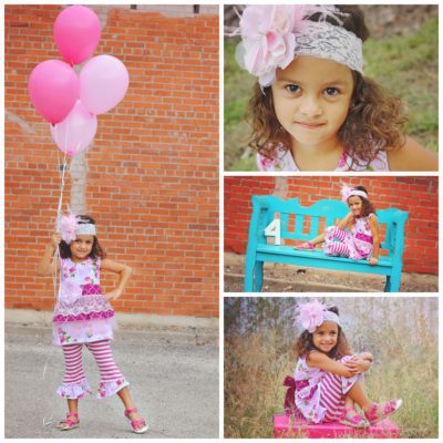 Photos of a little girl celebrating her fourth birthday