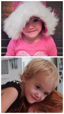 2 photos from adoptive family Darryl and Melissa of their daughter