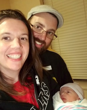 Steve and Brianne's new adopted baby in the hospital