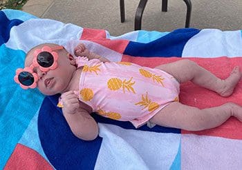 Baby in sunglasses