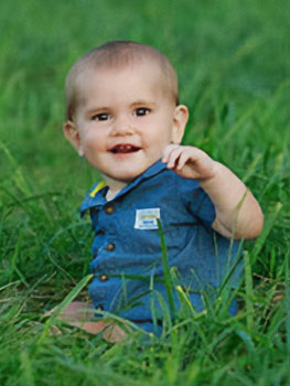 Nathaniel on the grass